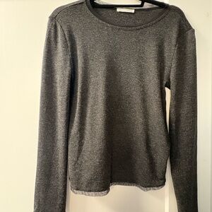 Zara Charcoal Long Sleeve Top